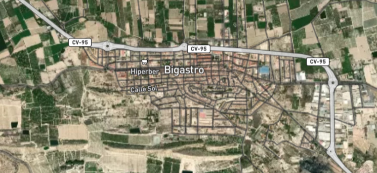 Foto satelital de Bigastro