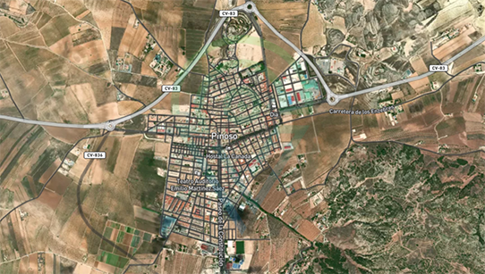Foto satelital de Pinoso