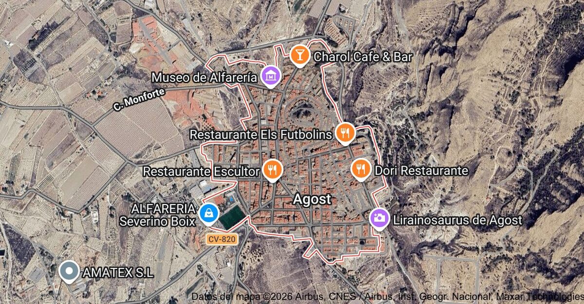 Foto satelital de Agost