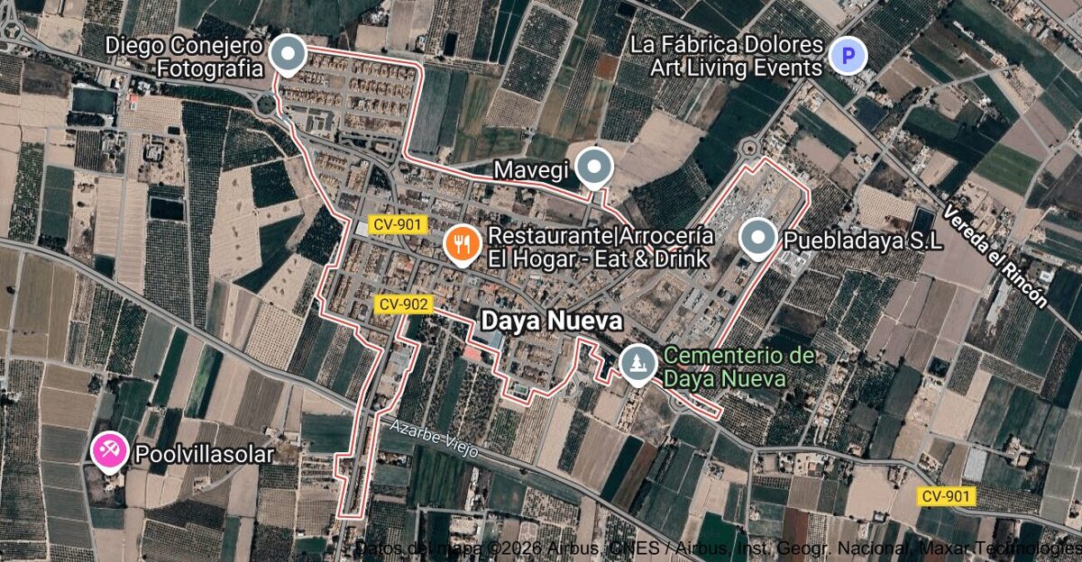 Foto satelital de Daya Nueva