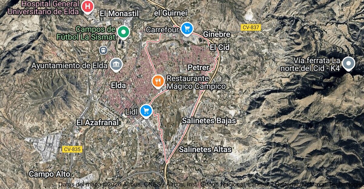 Foto satelital de Petrer